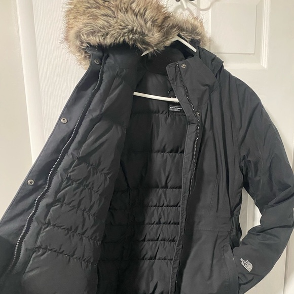 The North Face parka size large Black/dark grey very good condition - Picture 2 of 5